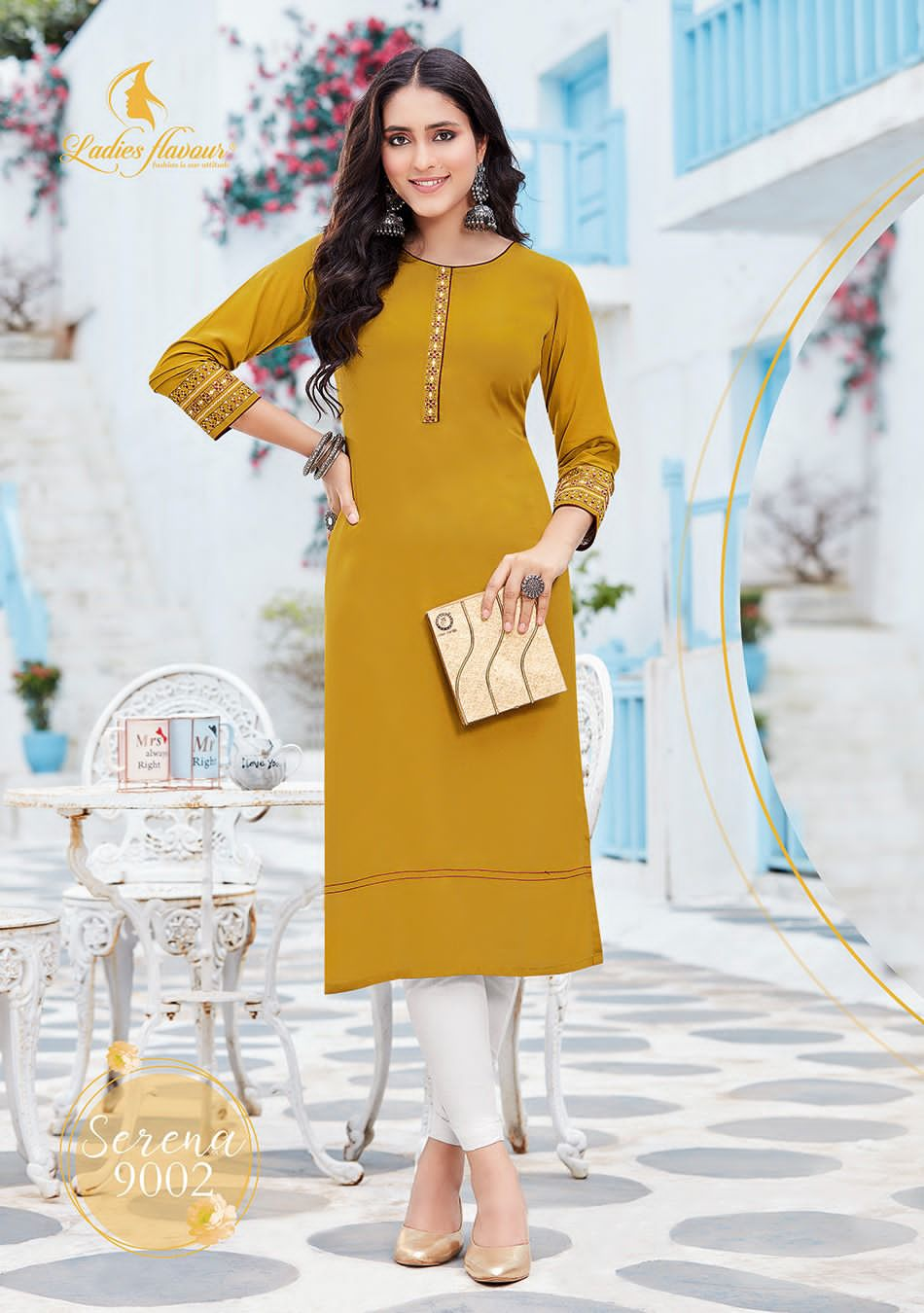 Serena vol 9 By Ladies Flavour 9001-9006 Designer Kurtis Catalog